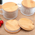 Maredash 4pcs Overnight Oats Containers with Lids,Vintage Coffee Mugs gifts for women,Glass Cups with Spoons and Bamboo