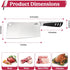 LDC 7" Inch Meat Cleaver Knife - High-Carbon Stainless Steel for Heavy-Duty Slicing, Mincing, Chopping