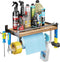 Garage Paper Towel Holder Wall Mount, Wooden Paper Towel Holder with Shelf