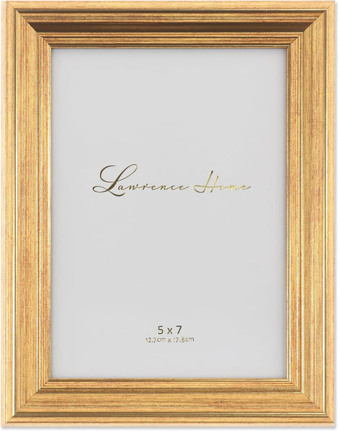 Lawrence Frames Sutter Burnished Picture Frame, 5 by 7-Inch, Gold