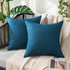 MIULEE Pack of 2 Decorative Outdoor Solid Waterproof Throw Pillow Covers, Faux Linen Cushion Cases for Summer Patio