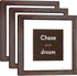 8x8 Picture Frame Set of 3 with Real Glass for Pictures 5x5