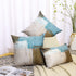 Set of 2 Decorative Pillow Case Throw Pillow Covers for Couch Indoor Bed 18 x 18 Inch, Blue Brown Abstract Art