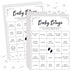 Baby Shower Bingo Game, 50 Bingo Cards Perforated Calling Cards Bingo Games