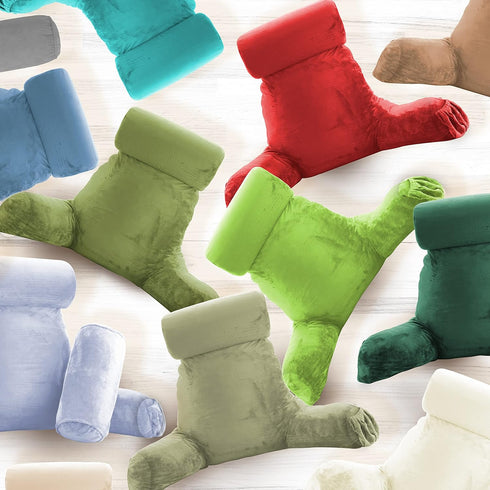 2 Clara Clark Reading Pillow with Shredded Memory Foam Includes Neck and Lumber Support Pillows, Designed for Sitting