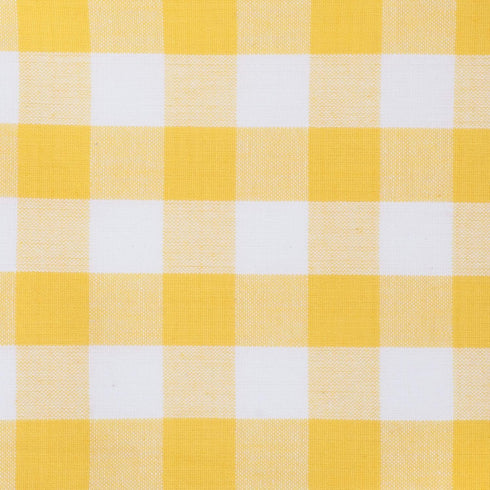 DII Checkered Napkin Set, 100% Cotton, Machine Washable, 20x20, Yellow, 6 Piece