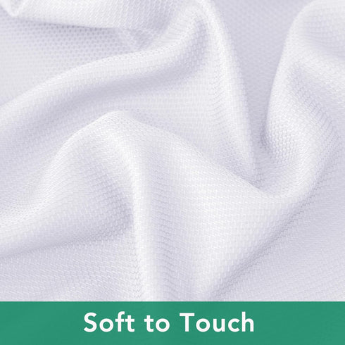 Biscaynebay Fabric Square Tablecloths 54x54 Inches, White Water Resistant Table Cloth for Dining and Parties