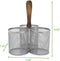 Mind Reader Silverware Holder - Utensil Organizer Caddy - Metal Mesh - 7.5" L x 7.5" W x 9.75" H - Silver