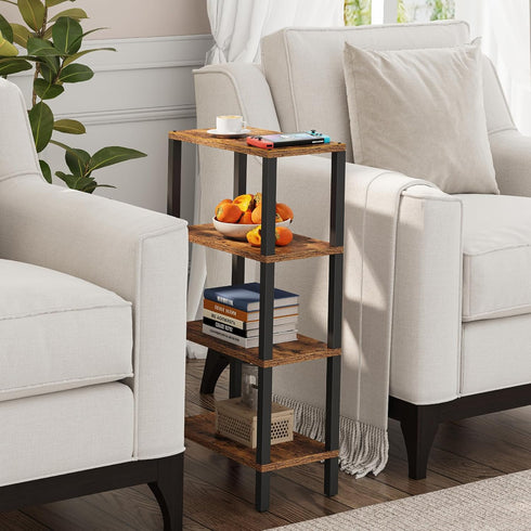 TB01BB078 TUTOTAK Small Side Table, Narrow End Table, Skinny Sofa Table, Slim Nightstand, Couch Table, Living Room, Bed