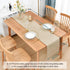 60 inches 13x60 Inch Farmhouse Rustic Table Runner Beige Faux Linen Double Layer Table Runners Thick Reversible Table