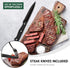 Hiware 48-Piece Matte Black Silverware Set, Stainless Steel Cutlery Set for 8 with Steak Knives