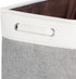 Kntiwiwo Large Fabric Foldable Storage Bin 17" x 11.8" x 9.8", Set of 3, Grey Storage Baskets with Handle