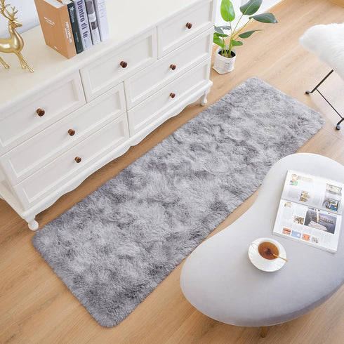 2x6 Chicrug Cute Fluffy Area Rug for Girls Bedroom, Feet Fluffy Kids Rug for Room Decor, Shag Soft Dorm Playroom Rug