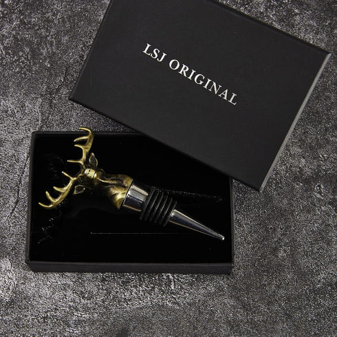 Deer Antler Wine Bottle Stopper for Bar Bartender Men and Women,Thanksgiving,Hallowmas,Christmas