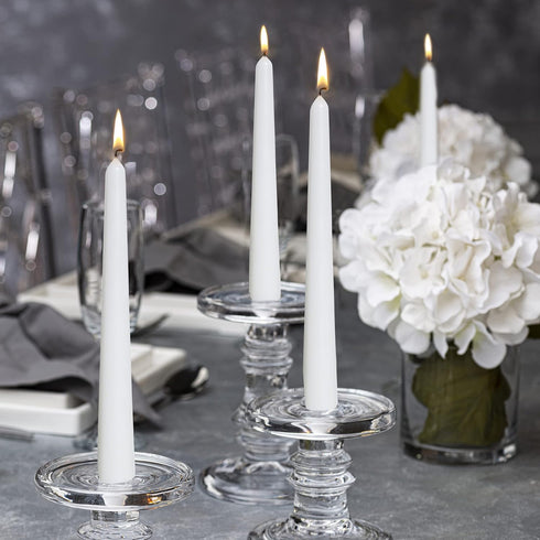BOLSIUS Unscented 10 Inch Dinner Candles, 10 Pack, 8 Hour Smokeless Dripless Taper Candles