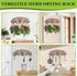 LkNNYY8 11 25 40 Inch Rustic Herb Drying Rack Hanging,Wooden Tree of Life Dried Herb Flowers Rack Wall Art,Home Kitchen