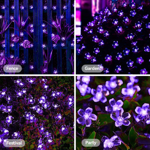 LIGHTOP 30LED Flower Battery Operated String Lights Cherry Blossom Fairy Lights Indoor Outdoor Waterproof for Garden