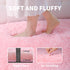 KICHOWUA 4x6 Pink Fluffy Area Rugs for Bedroom Girls, Soft Washable Fuzzy Furry Shag Rug for Kids Room, Nursery, Dorm