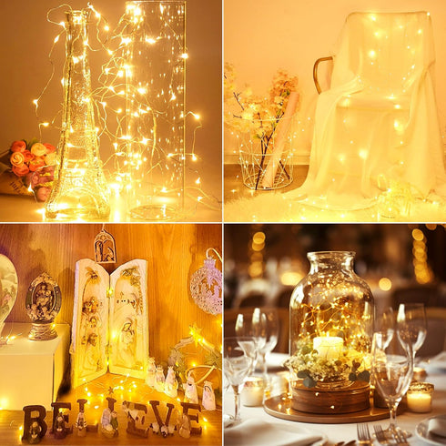 6 Pack kolpop LED Fairy Lights Battery Operated, Mini Twinkle String Lights Battery Powered Waterproof for Christmas
