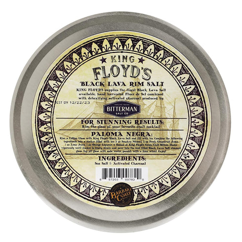 Rimming Rimming 4.0 oz King Floyd's Black Lava Salt, A+ Designer Salt, Dress up your Margaritas and Palomas with this