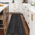 Hallway Runner Rug 2'x6' - Black and White Cotton Machine Washable Rug with Tassels, Boho Indoor Area Mat for Kitchen