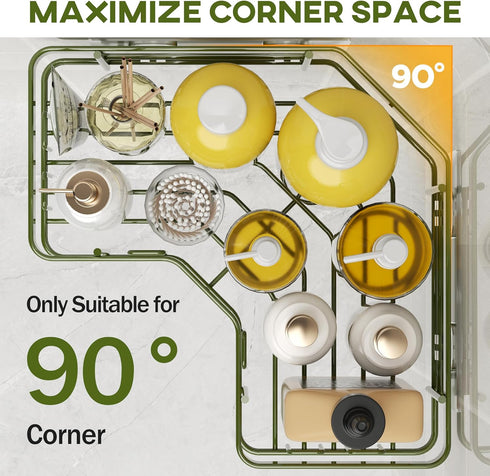 3 Pack 40 LB MAXIFFE X-Large Corner Shower Caddy with Soap Holder, Large Capacity Easy Install No Drilling Stainless