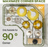 3 Pack 40 LB MAXIFFE X-Large Corner Shower Caddy with Soap Holder, Large Capacity Easy Install No Drilling Stainless