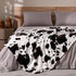 Cozy 108"*90" Bliss Cow Print Throw Blanket for Bed - Super Fuzzy Thick Soft Warm Fleece Blankets for Couch & Room