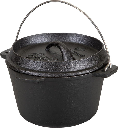 Stansport Pre-Seasoned Cast Iron Dutch Oven for Outdoor Cooking