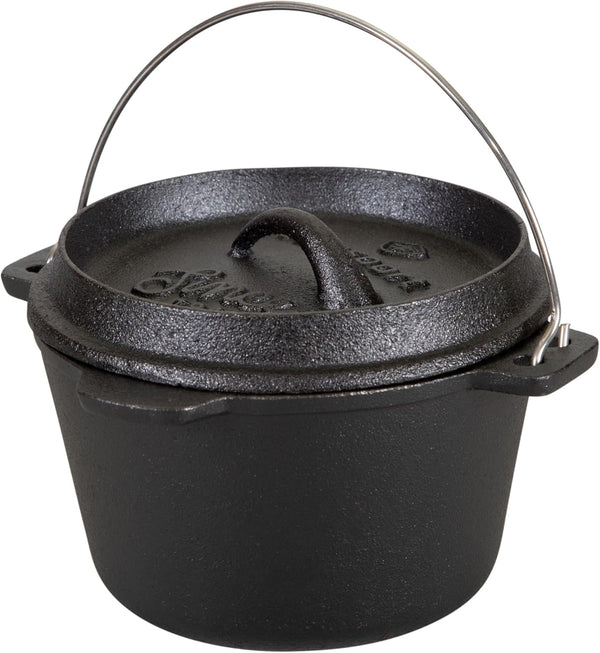 Stansport Pre-Seasoned Cast Iron Dutch Oven for Outdoor Cooking
