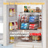 Sonyabecca 4-Pack Stackable Canned Food Organizer with Handles for Kitchen, Soda Can Organizer for Pantry Shelves, Wire