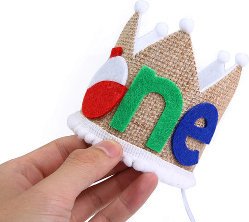 Ofishally One Crown for 1st Birthday - Party Favor Hat, Photo Booth Prop