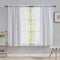 Home Brilliant White Sheer Curtains, 63 Inch Length Rod Pocket Drape, 54" Width x 63" Length, 2 Panels