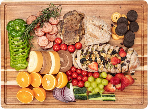 24 18 Garvee Extra Large Cutting Board for Kitchen, in x in Acacia Wood Thick Chooping Board with Deep Juice Groove