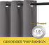 NICETOWN Blackout Curtain Panel for Bedroom, Thermal Insulated Solid Grommet Drape (1 Panel, 52 by 45 inches, Grey)