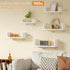 Set 5 SRIWATANA Floating Shelves for Wall, Wall Shelves for Bathroom, Bedroom, Living Room, Kitchen, Office, Wood