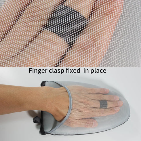 Garment Steamer Ironing Gloves with Finger Loop, Anti Steam Gloves for Hanging and Standing Ironing Machines (Grey).