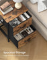 2 Closet, ULGS312B02S SONGMICS Dresser for Bedroom, Chest of Drawers, Nightstand, Steel, MDF, Non-Woven Fabric Drawers