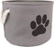 Bone Dry Medium Round Pet Storage Collection Collapsible Bin, Gray