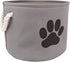 Bone Dry Medium Round Pet Storage Collection Collapsible Bin, Gray