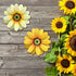 YEAHOME 10'' Sunflower Wall Decor, Metal Flower Wall Art Decorations, Sunflower Spring Yard Garden Decor Hanging for Kitchen, Bathroom, Handmade Gift for Indoor or Outdoor, Set of 2 Wall Sculptures