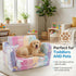 2-in-1 Kids Couch Sofa Toddler Couch Unicorn Glow in the Dark Foldable Kids Sofa Bed Flip Open Toddler Sofa Chair