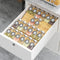 AMBIRD Bamboo Spice Drawer Organizer with Non-slip Mat,4 Tier Jar Spice Rack