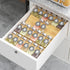 AMBIRD Bamboo Spice Drawer Organizer with Non-slip Mat,4 Tier Jar Spice Rack