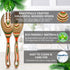 Salad Tongs, Wooden Serving Utensils Set, WOSPONFAN 10-inch Pakkawood for Kitchen Cooking