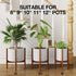 812 Inch 14.5 Inch 1 Pack MUDEELA Plant Stand for Indoor Plants: Adjustable Width Fits Pots - Mid Century Modern Bamboo