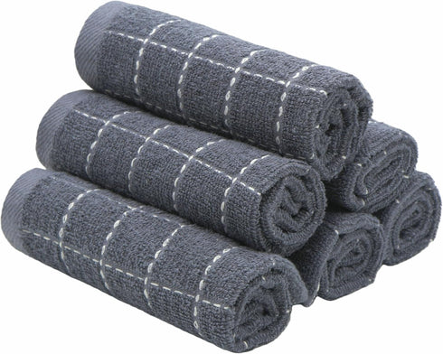 VeraSong Set 6 12 12 Inches) Natural Cotton Dish Cloths Waffle Weave Kitchen Towels,Ultra Absorbent Quick Drying Dish