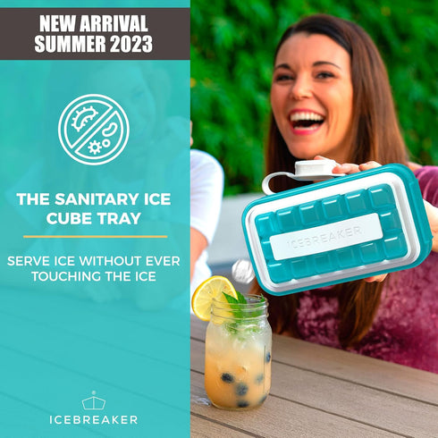 ICEBREAKER POP - 4 IN 1 - Ice Pack, Dispenser, Maker, Bin - Sanitary Silicone Ice Tray for Freezer