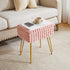 WBD004P IBUYKE Rectangle Vanity Chair with Storage Space, Footrest Footstool Ottoman, Vanity Stool, Dressing Table