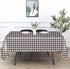 Artisan Flair Black and White Checkered Tablecloth, Flannel, 54 x 72" for Family Dinners or Gatherings